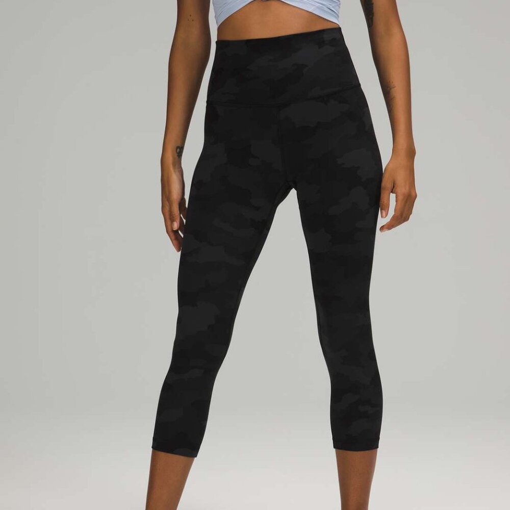 Lululemon Align Crop *21" - Heritage 365 Camo Deep Coal Multi (Size 2)